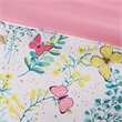 Cynthia Printed Butterfly Comforter Set in Pink