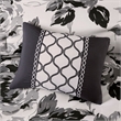 Intelligent Design Dorsey Floral Print Full/Queen Comforter Set in Black/White