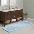 Madison Park Evan Cotton Tufted Bath Rug 24x72 in Blue