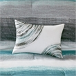 Madison Park Essentials Saben 9 Piece Comforter Set with Cotton Bed Sheets Aqua