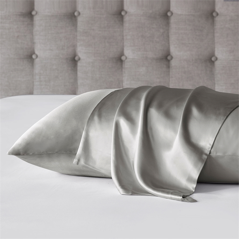 Madison Park Silk Mulberry Single Pillowcase in Grey