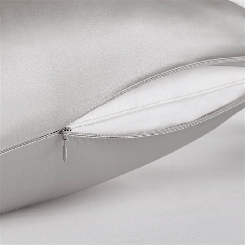 Madison Park Silk Mulberry Single Pillowcase in Grey