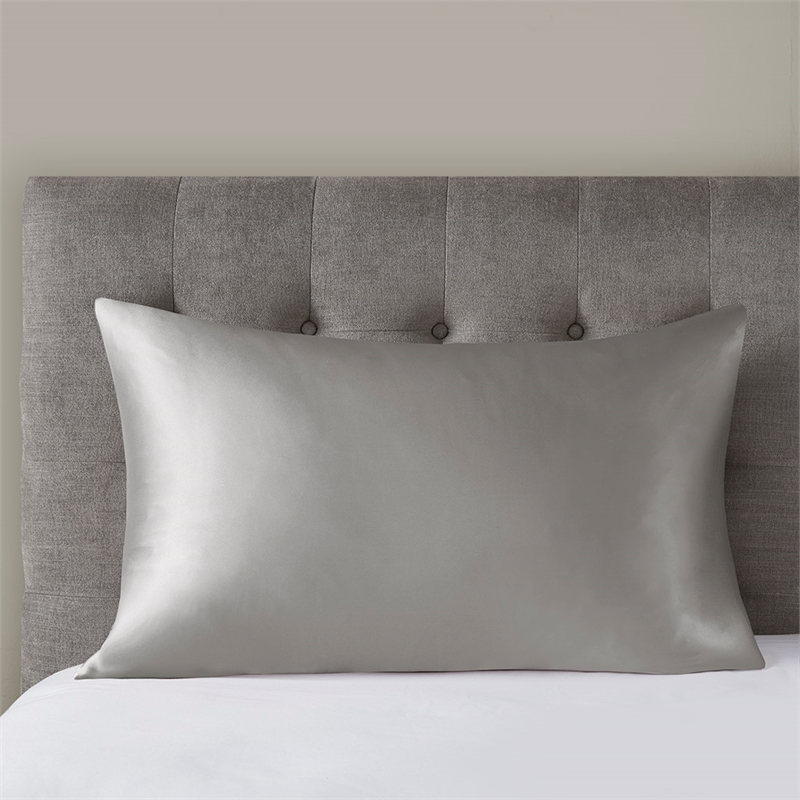 Madison Park Silk Mulberry Single Pillowcase in Grey