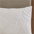 Madison Park Bahari 3-Piece Cotton Chenille Palm Comforter Set in Off White