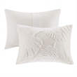 Madison Park Bahari 3-Piece Cotton Chenille Palm Comforter Set in Off White