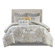 Madison Park Isla 8-Piece Cotton Floral Printed Comforter Set in Yellow