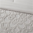 Madison Park Laetitia 3-Piece Cotton Chenille Medallion Comforter Set in Gray
