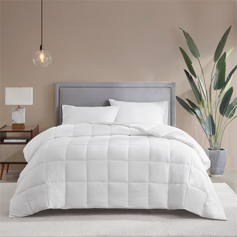 Sleep Philosophy Cotton Sateen Down Alternative Comforter in White Finish