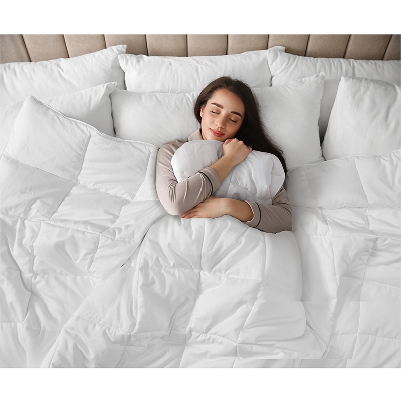 Sleep Philosophy Cotton Sateen Down Alternative Comforter in White