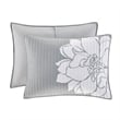 Madison Park Lola 6-Piece Cotton Quilt Set with Throw Pillows in Gray/Blush
