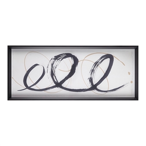 Madison Park Abstract Ambit Contrast Black Framed Graphic Wall Art in Black