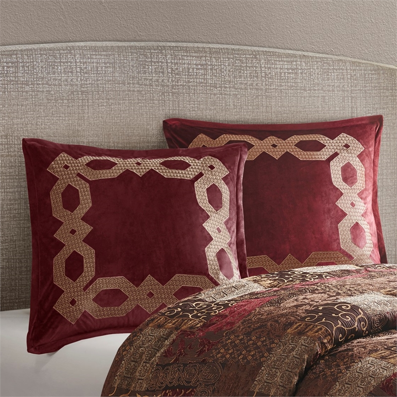 Croscill Classics Clermont European Pillow Sham in Burgundy 26x26