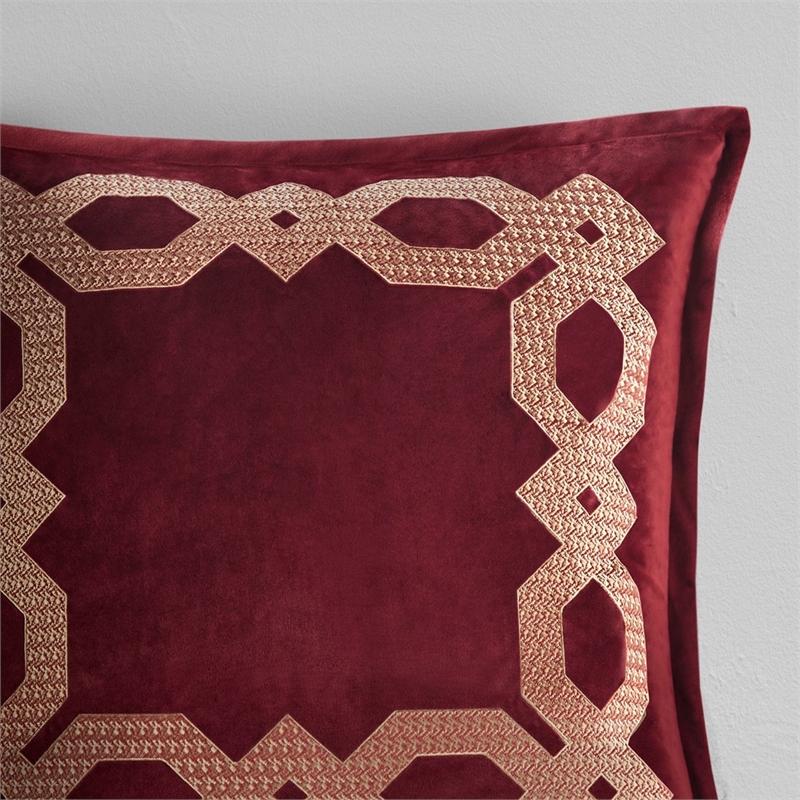 Croscill Classics Clermont European Pillow Sham in Burgundy 26x26