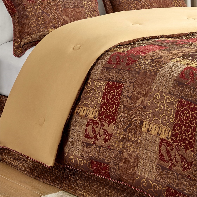 Croscill Classics Galleria 4 Piece Red Comforter Set in Red Queen
