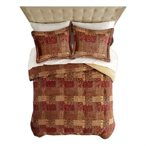 Croscill Classics Galleria 4 Piece Red Comforter Set in Red King