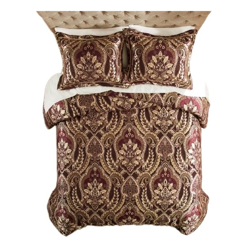 Croscill Classics Julius 4 Piece Comforter Set in Burgundy Queen