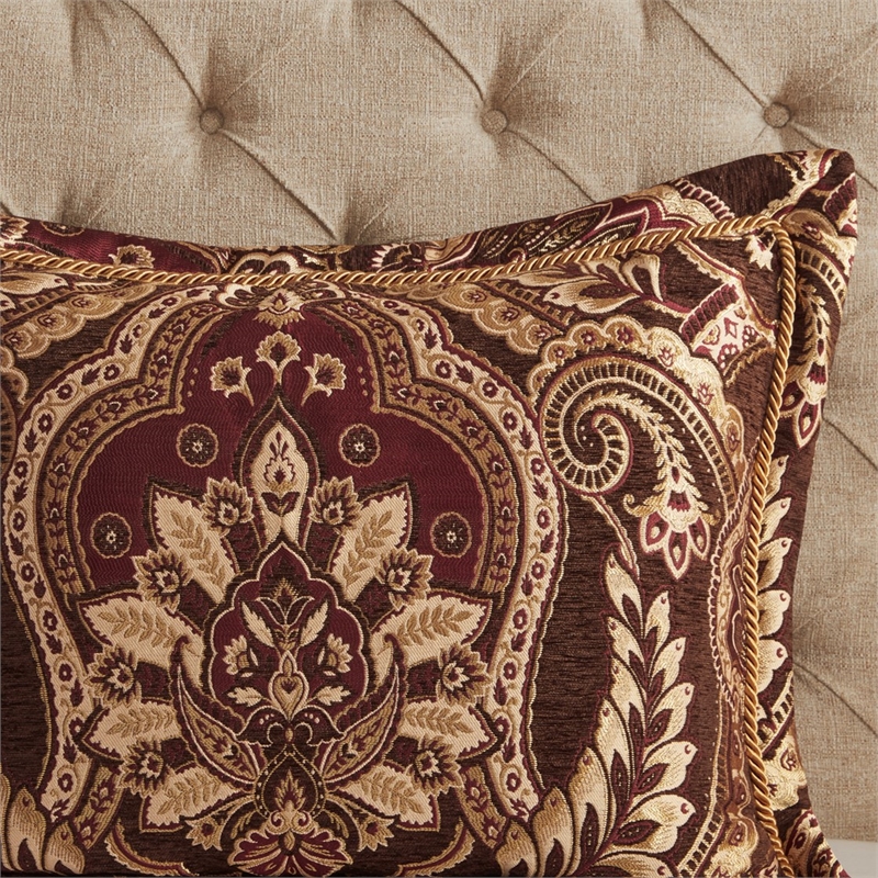 Croscill Classics Julius 4 Piece Comforter Set in Burgundy Cal King