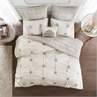 Madison Park 6 Piece Cotton Reversible Comforter Set in Ivory King/Cal King