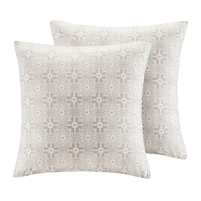 Madison Park 6 Piece Cotton Reversible Comforter Set in Ivory King/Cal King