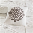 Madison Park 6 Piece Cotton Reversible Comforter Set in Ivory King/Cal King