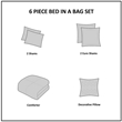 Madison Park 6 Piece Cotton Reversible Comforter Set in Ivory King/Cal King