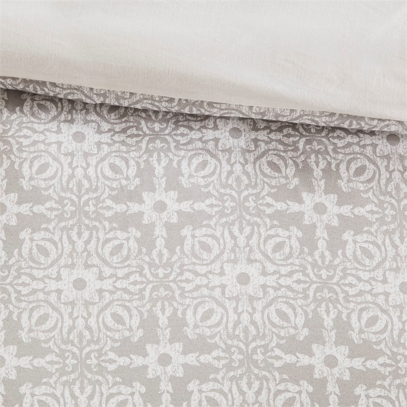 Madison Park 6 Piece Cotton Reversible Comforter Set in Ivory King/Cal King