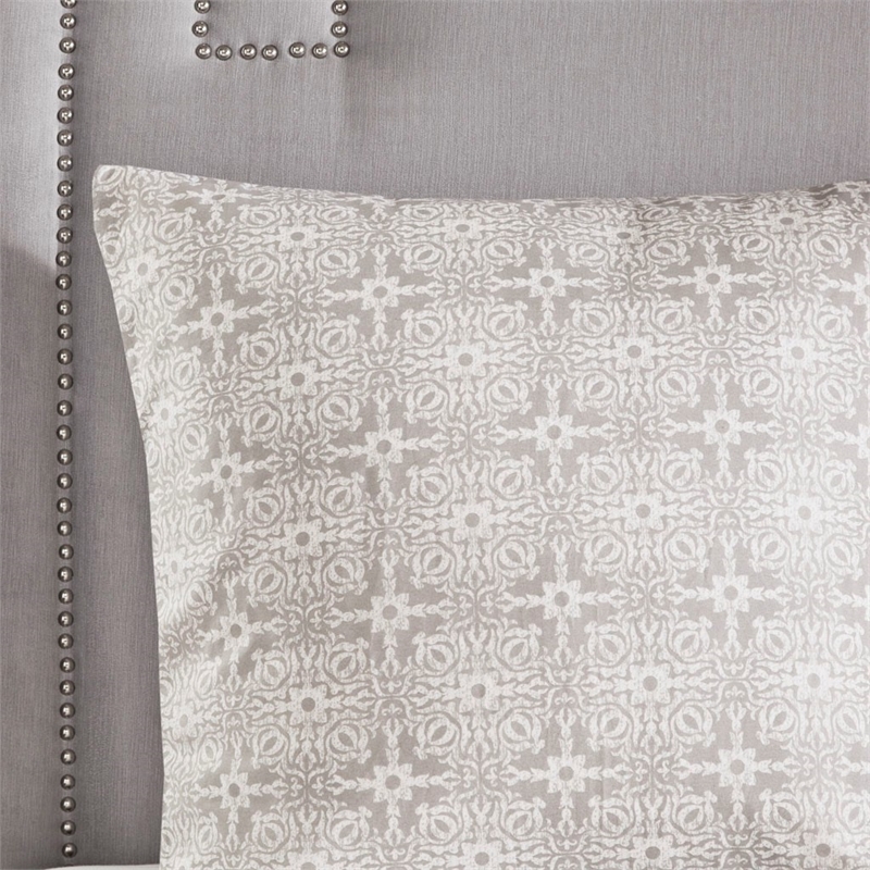 Madison Park 6 Piece Cotton Reversible Comforter Set in Ivory King/Cal King