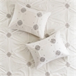Madison Park 6 Piece Cotton Reversible Comforter Set in Ivory King/Cal King