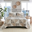 Woolrich Olsen Olsen 3 Piece Oversized Cotton Quilt Set in Tan Full/Queen