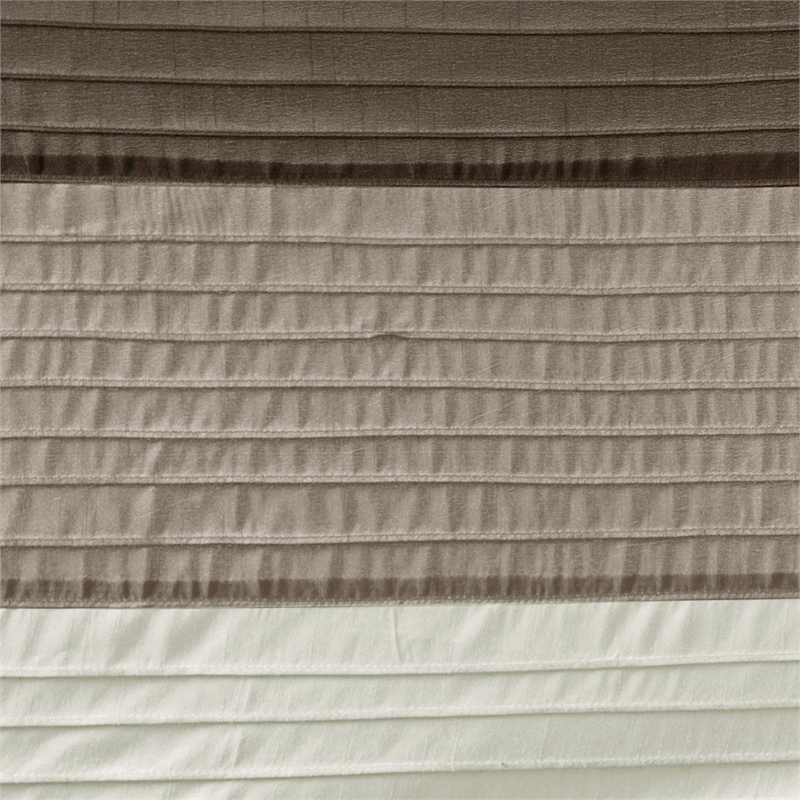 Madison Park Amherst Faux Silk Shower Curtain in Natural 72x72