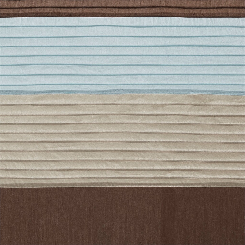 Madison Park Amherst Faux Silk Shower Curtain in Blue 72x72