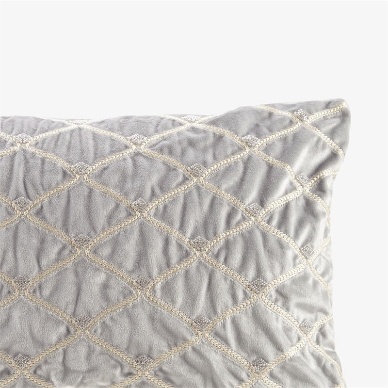 Croscill Classics Aumont Oblong Decor Pillow in Silver 22x15
