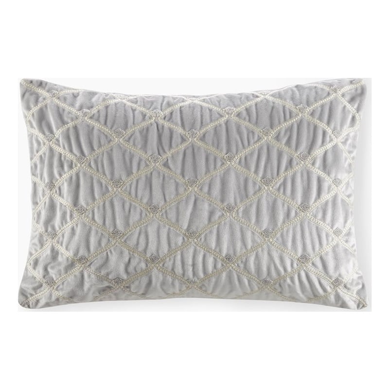 Croscill Classics Aumont Oblong Decor Pillow in Silver 22x15