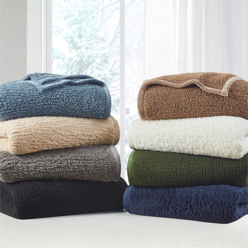 Woolrich Burlington Berber Blanket in Tan King