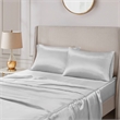 Madison Park Essentials Satin Luxury 2 PC Pillowcases in Light Grey King