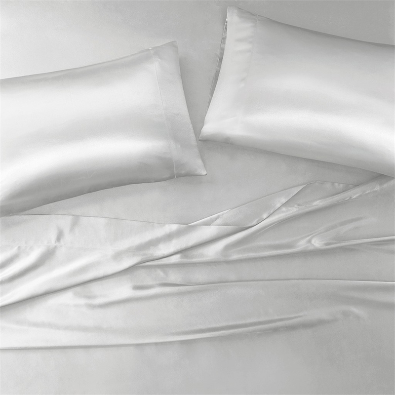 Madison Park Essentials Satin Luxury 2 PC Pillowcases in Light Grey King