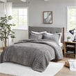 Madison Park Arctic Fur Down Comforter Mini Set in Grey King/Cal King