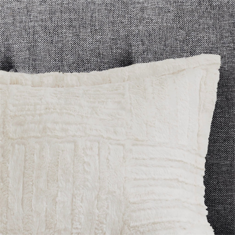 Madison Park Arctic Fur DownComforter Mini Set in Ivory King/Cal King