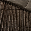Madison Park Duke Faux Fur Comforter Mini Set in Chocolate Full/Queen