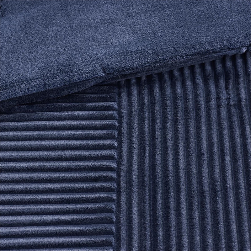 Madison Park Parker Plush Down Alternative Comforter Set in Navy Full/Queen