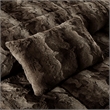 Madison Park Zuri 4PC Faux Fur Comforter Set in Brown Full/Queen