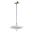 INK+IVY saben 2-Tier Layered Shade Pendant in Gold/White