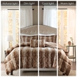 Madison Park Zuri 4PC Faux Fur Comforter Set in Tan King