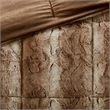 Madison Park Zuri 4PC Faux Fur Comforter Set in Tan King