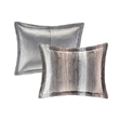 Madison Park Zuri 4PC Faux Fur Comforter Set in Blush/Grey King