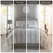 Madison Park Zuri 4PC Faux Fur Comforter Set in Snow Leopard King