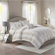 Madison Park Zuri 4PC Faux Fur Comforter Set in Snow Leopard King