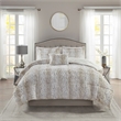 Madison Park Zuri 4PC Faux Fur Comforter Set in Snow Leopard King