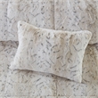 Madison Park Zuri 4PC Faux Fur Comforter Set in Snow Leopard King