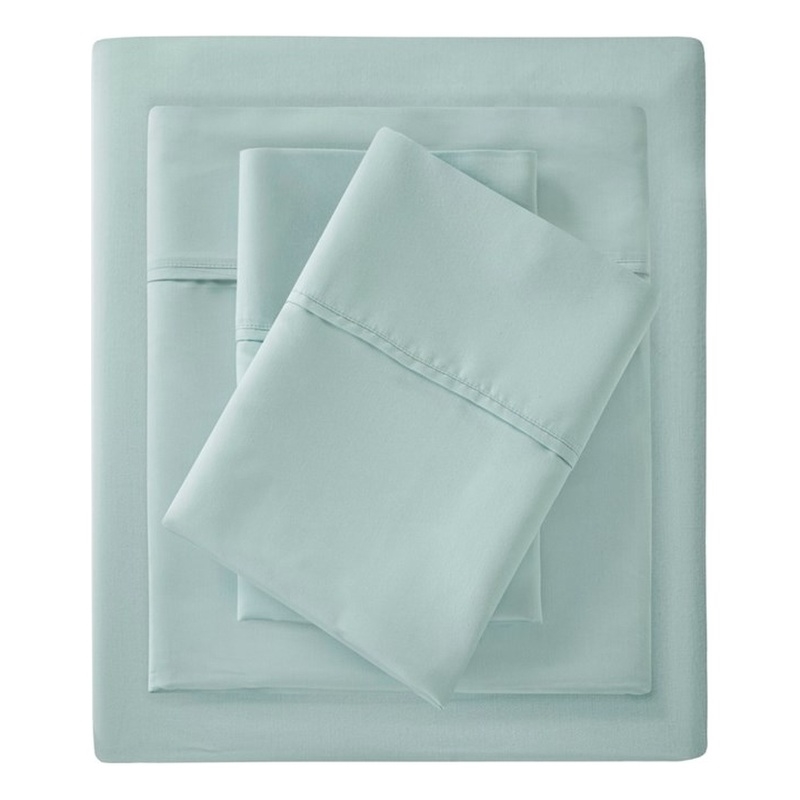 Madison Park 1500 Thread Count Cotton Blend 2 PC Pillowcases in Seafoam King